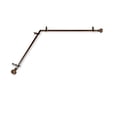thumbnail image 1 of Domovina Taylor 13/16" Corner Window Single Curtain Rod-Color:Cocoa,Size:66"-120", 1 of 2