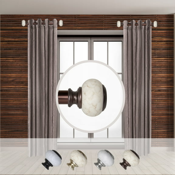 Domovina Timothy 1-inch Side Curtain Rod 12-20 Inches (Set of 2)-Color:Bronze