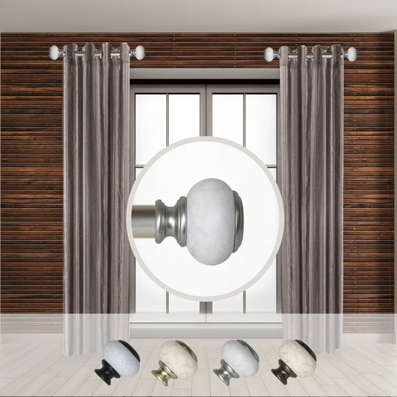 Domovina Timothy 1-inch Side Curtain Rod 12-20 Inches (Set of 2)-Color:Satin Nickel