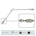 thumbnail image 1 of Domovina Vinci 13/16" Corner Curtain Rod-Color:Satin Nickel,Size:66-120", 1 of 1
