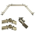 thumbnail image 1 of Domovina Wood 13/16" Bay Window Double Curtain Rod-Color:Antique Brass, 1 of 2