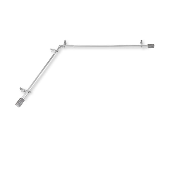 Domovina Wood 13/16" Corner Window Single Curtain Rod-Color:Satin Nickel,Size:120"-170"