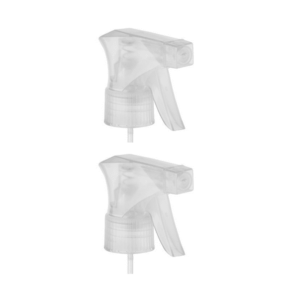 Dompel Trigger Sprayers valves, color clear, thread 28/410, made with stainless steel springs and glass balls, with spray and stream Model 101D (2 PCS)