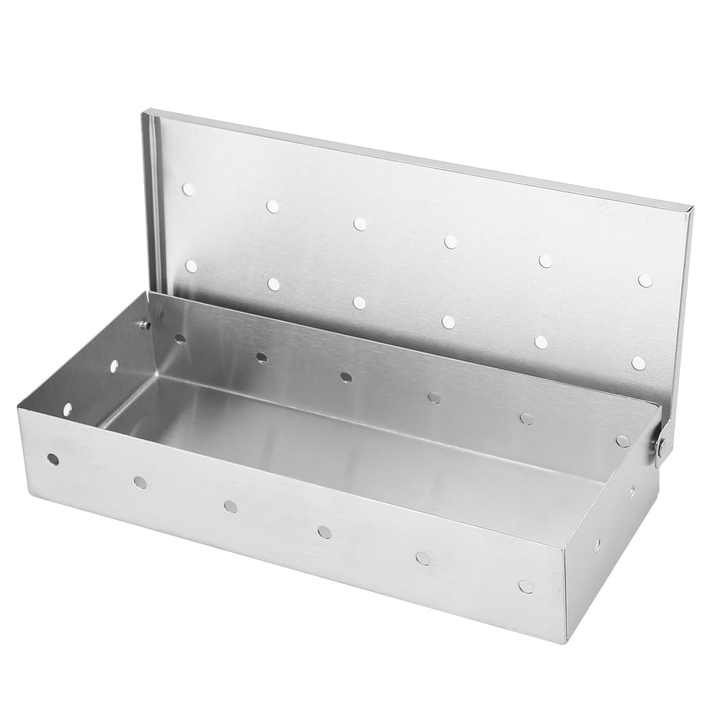 Domqga Barbecue Tools,Large Capacity Stainless Steel Smoker Box BBQ