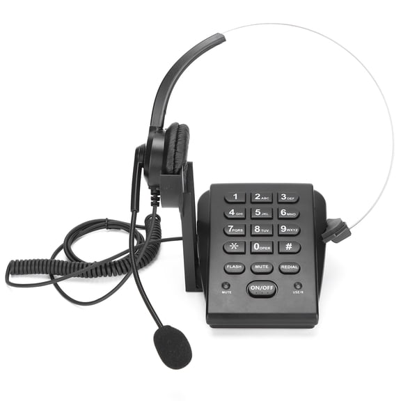 Domqga HT700 Corded Telephone With Headset Call Center Telephone With Omnidirectional Microphone Headset For Office Home,Call Center Phone,Telephone Set Landline