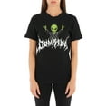 thumbnail image 1 of Domrebel Alien Print T-Shirt in Black, Size Small, 1 of 2