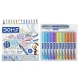 thumbnail image 1 of Doms Super Soft Tip Pastel Shades Brush Pen Set | 12 Pastel Shades + 1 Silver Shade + 1 Blender, 1 of 2