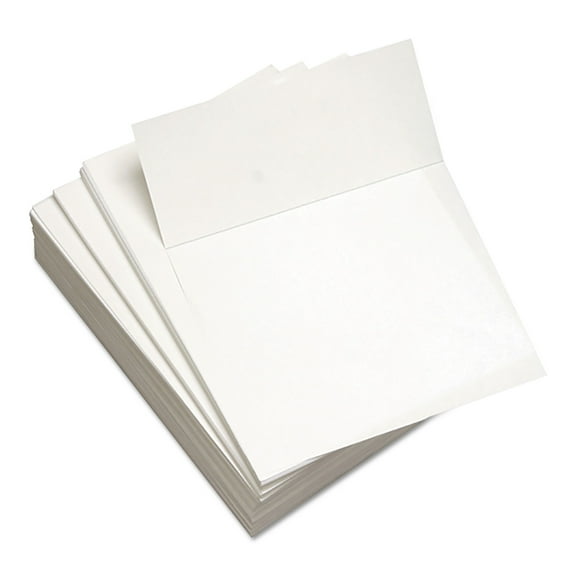 Domtar Custom Cut-Sheet Copy Paper, 24 lb, 8 1/2 x 11, White, Perfed 3 1/2", 1 RM