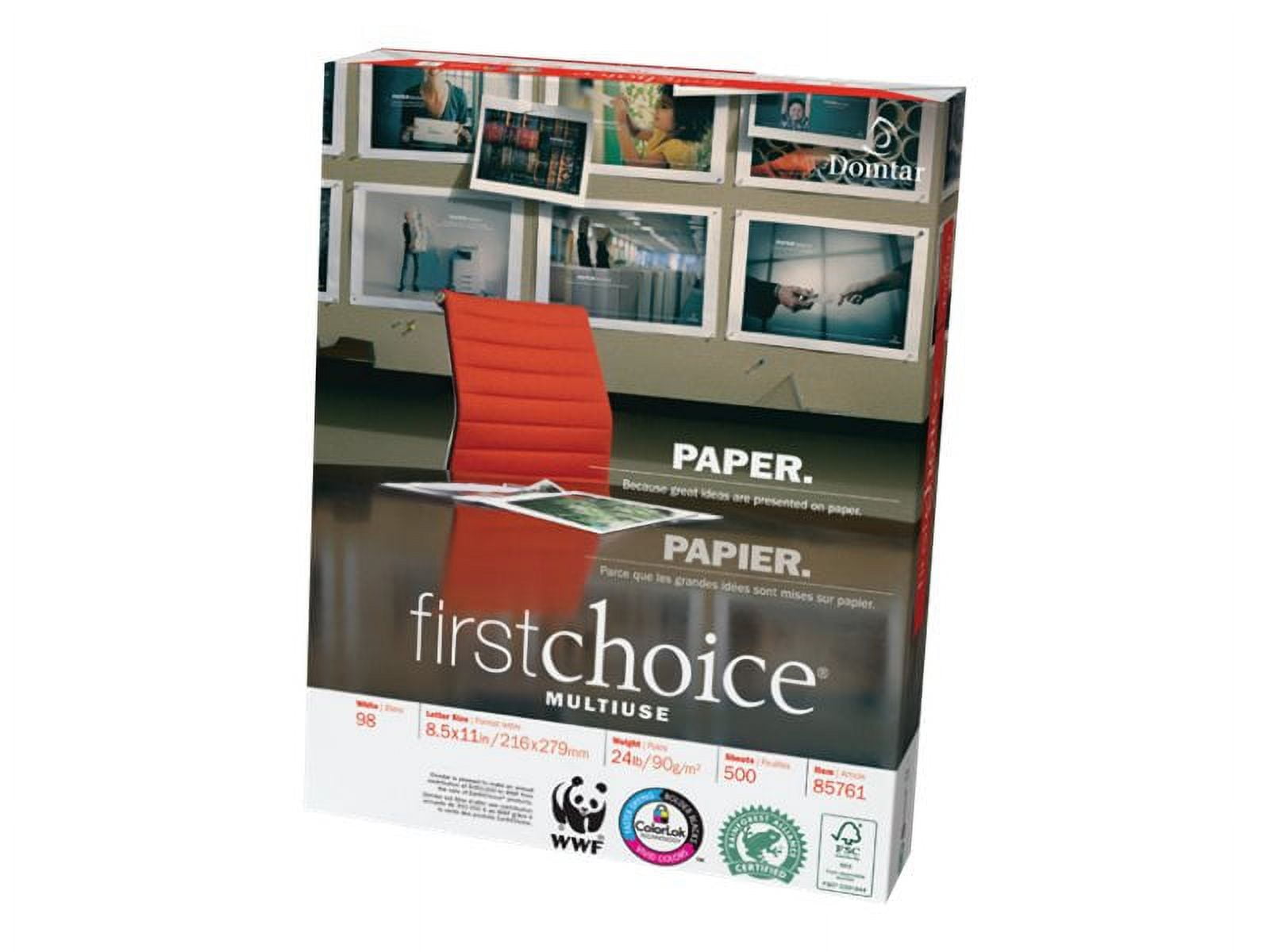 Domtar First Choice MultiUse Smooth 8.5 in x 11 in 90 g/m 24