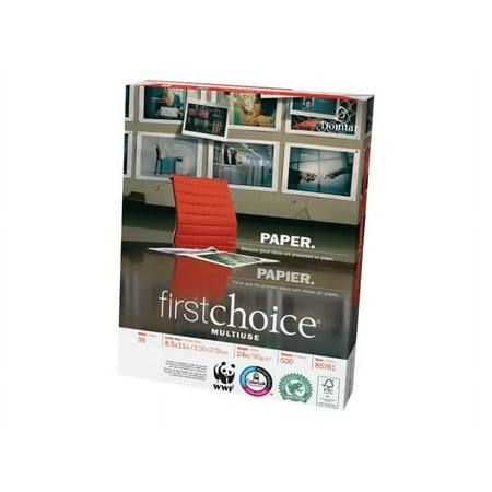 Domtar First Choice Multi-Use - Smooth - 8.5 in x 11 in - 90 g/m�� - 24 lbs - 500 sheet(s) plain paper