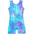 thumbnail image 1 of XXKQ Gymnastics Leotards for Girls Sparkly One-Piece Pro Kids Unitard Biketards with Shorts, 1 of 6