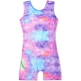 thumbnail image 1 of XXKQ Gymnastics Leotards for Girls Sparkly One-Piece Pro Kids Unitard Biketards with Shorts, 1 of 7