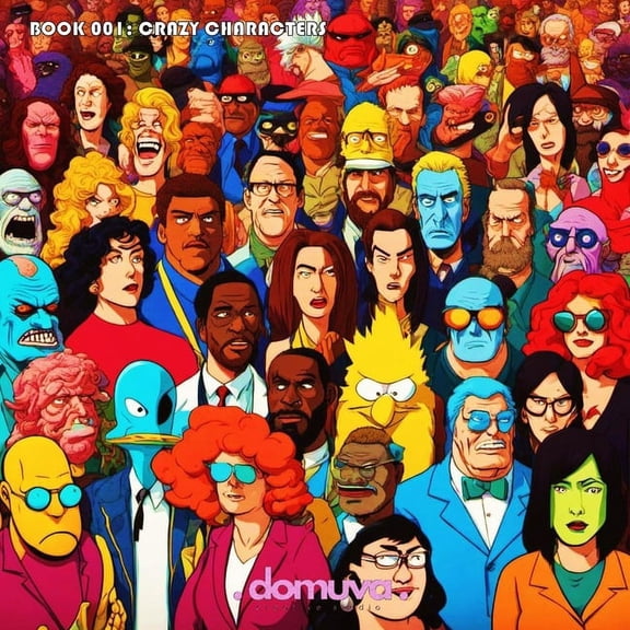 Domuva Creative Studio Book 001 - CRAZY CHARACTERS, Book 1, (Paperback)