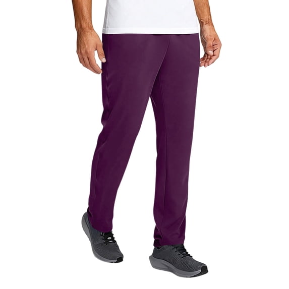 Domuza Athletic Pants Men Elastic Waist Drawstring Wide Leg Hiking Sweatpants Stretchy Lightweight Thin Sweat Pants Purple 2XL
