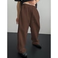 thumbnail image 1 of Domuza Baggy Pants for Men Wide Leg Elastic Waist Drawstring Loose Sweatpants with Pockets Coffee S, 1 of 5