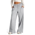 thumbnail image 1 of Domuza Baggy Sweatpants for Girls Trendy Oversized Wide Leg Loose Sweat Pants Elastic High Waist Drawstring Athletic Joggers Gray M, 1 of 7