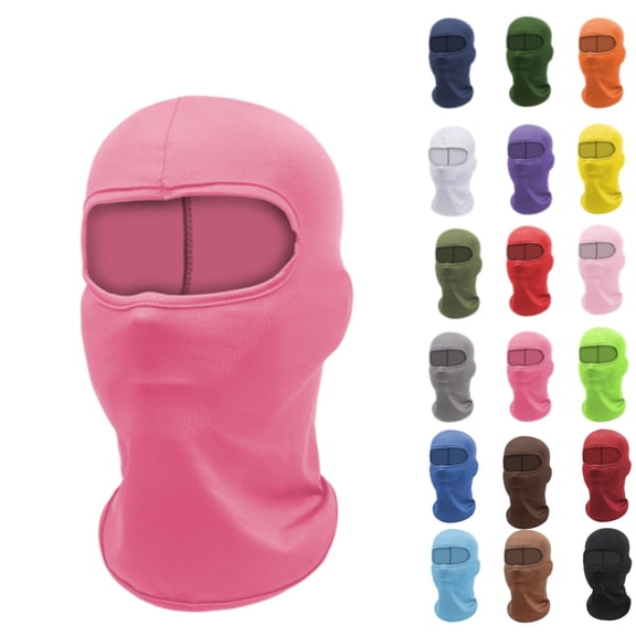 Domuza Balaclava Face Mask UV Protection,Ski Solid-Color Mask for man women, Shiesty Mask Lightweight for Motorcycle Snowboard Hot Pink