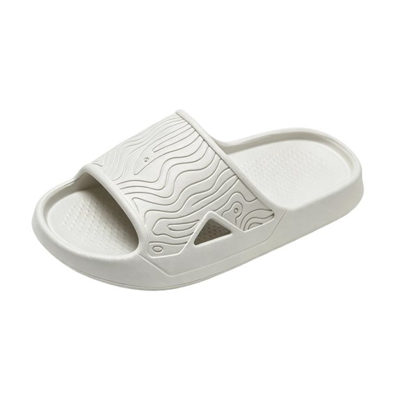 Domuza Contour Line Pattern All‑season Soft Sole House Slippers for Men, Hollow‑out EVA Non‑slip Indoor Slide Sandals