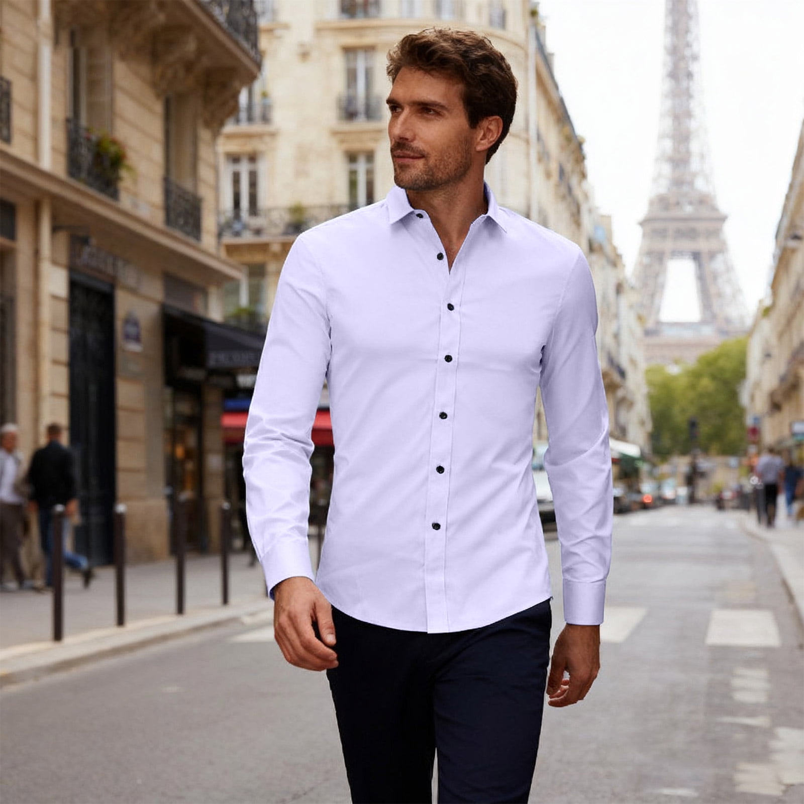 stylish dress shirts for men Busydd Mens Dress Shirts Short Sleeve Button Up Shirts Casual Solid Color Cotton Linen Shirts for Men Stylish Turndown Collar Oversized Blouses Plus