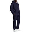 thumbnail image 1 of Domuza Full‑Zip Hooded Sweatshirt and Straight‑Leg Sweatpants Set for Men, 2‑Piece Pullover Sweatsuit, Relaxed‑Fit Athletic Casual Outfit with Pockets, 1 of 5