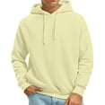 thumbnail image 1 of Domuza Hoodies for Men Pullover Casual Stylish Long Sleeve Drawstring Hooded Sweatshirt Fall Winter Basic Essential Raglan Pullover with Kanga Pocket Khaki XL, 1 of 7