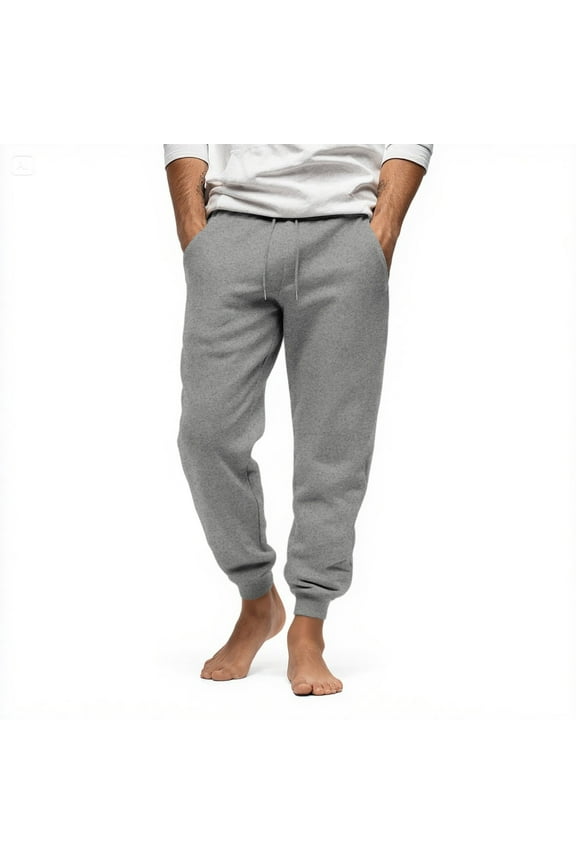 Jogger Pants Men Tapered Elastic Waist Drawstring Exercise Gym Sweatpants Breathable Lightweight Comfy Relaxed Fit Workout Pants with Pockets Gray L