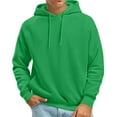 thumbnail image 1 of Domuza Men Hoodies Casual Fashion Long Sleeve Drawstring Hooded Sweatshirt Fall Winter Basic Essential Raglan Hooded Pullover with Kanga Pocket Green S, 1 of 7