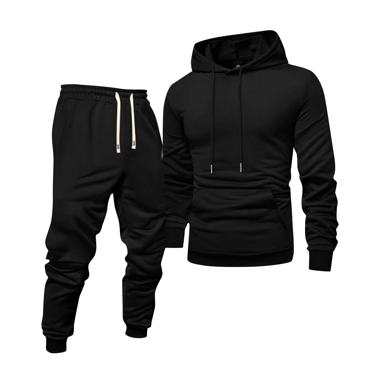 Domuza Men Sweatsuits Sets Casual Athletic Hooded Sweatshirt and ...