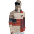thumbnail image 1 of Domuza Men Upf 50+ Fishing Shirts American Flag Print Long Sleeve Protection Sun Hoodie Summer 2026 Outdoor Hiking Running Rash Guard Tops Complexion L, 1 of 4