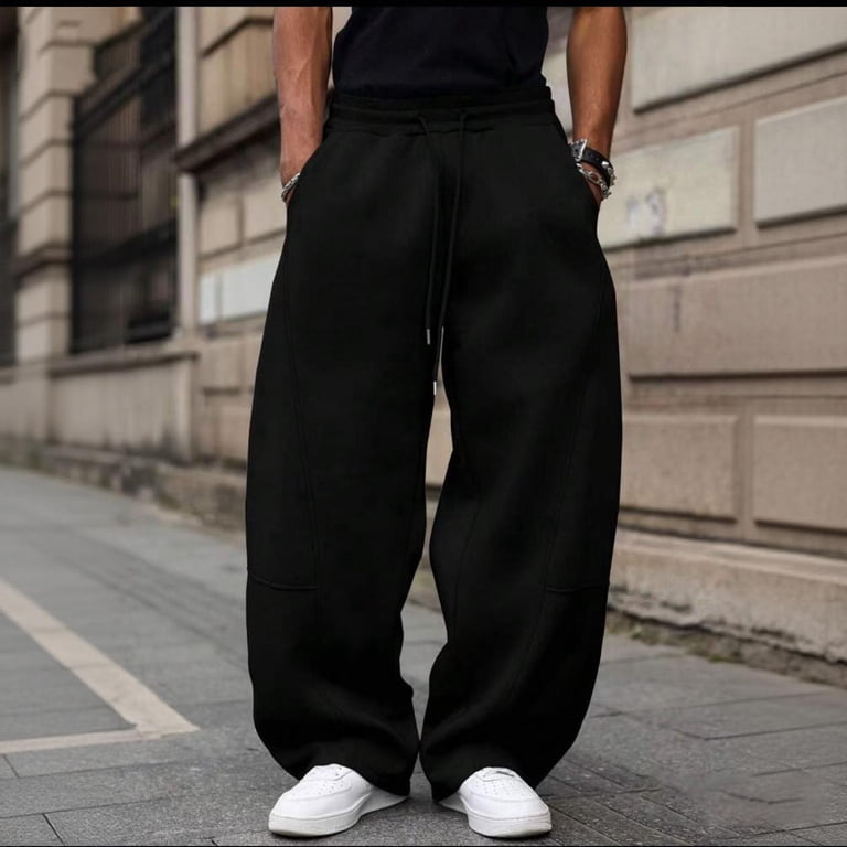 Domuza Men's Baggy Wide Leg Sweatpants Oversized Track Pants