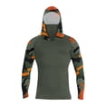 thumbnail image 1 of Domuza Men's Hooded UPF Rash Guard Long Sleeve Quick Dry Lightweight Cooling Sun Protection Fishing Shirt with Face Mask Yellow 3XL, 1 of 4