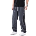 thumbnail image 1 of Domuza Men's Parachute Sweatpants Y4k Baggy Track Pants Drawstring Wide Leg Casual Trousers Streetwear Gray XL, 1 of 7