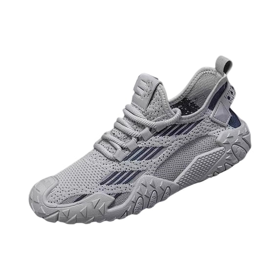 Domuza Men's Sports Shoes Summer Mesh Breathable Sneakers Fashionable, Comfortable, Anti-Slip and wear-Resistant with Rubber Soles Suitable for Outdoor Gyms Gray 9 (EU-43)
