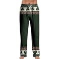 thumbnail image 1 of Domuza Men's St Patricks Day Pajamas Pants Shamrock Graphics Drawstring Elastic Waist Home Trousers Soft Loose Fit Lounge Sleep Pants with Pockets Green XL, 1 of 5