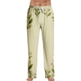 thumbnail image 1 of Domuza Men's St Patricks Day Pajamas Pants Shamrock Graphics Elastic Waist Drawstring Home Trousers Soft Loose Fit Lounge Sleep Pants with Pockets Dark Green M, 1 of 5