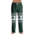 thumbnail image 1 of Domuza Men's St Patricks Day Pajamas Pants Shamrock Graphics Stretch Waist Drawstring Pj Pants Loose Fit Soft Lounge Sleepwear with Pockets Mint Green XL, 1 of 5