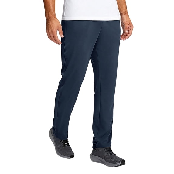 Domuza Men's Tapered Gym Jogger Pants Lightweight Casual Slim Fit Workout Sweatpants Athletic Joggers with Pockets Navy 3XL