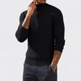 thumbnail image 1 of Domuza Men’s Turtleneck Sweater, Long‑Sleeve Stretch Ribbed Knitted Pullover Top, Slim‑Fit Basic Lightweight Casual Jumper for Fall & Winter, 1 of 6