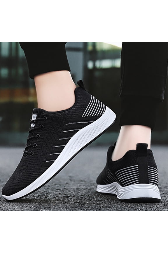 Men's breathable casual loafers, lightweight soft sole with non-slip design Comfort athletic shoes for walking, gym and daily wear. Gray 8 (EU-41)
