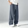 thumbnail image 1 of Domuza Mens Baggy Wide Leg Sweatpants, Elastic Drawstring Waist with Pockets, Casual Lounge Joggers for Everyday, 1 of 6
