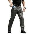 thumbnail image 1 of Domuza Mens Cargo Pants Ripstop Waterproof Hiking Pants Stretch Work Cargo Trousers Pant Outdoor Jeans Gray 2XL, 1 of 6
