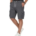 thumbnail image 1 of Domuza Mens Cargo Sweat Shorts Casual Elastic Waist Drawstring Gym Relaxed Fit Athletic Jogger Shorts with 5 Pockets Dark Gray M, 1 of 3