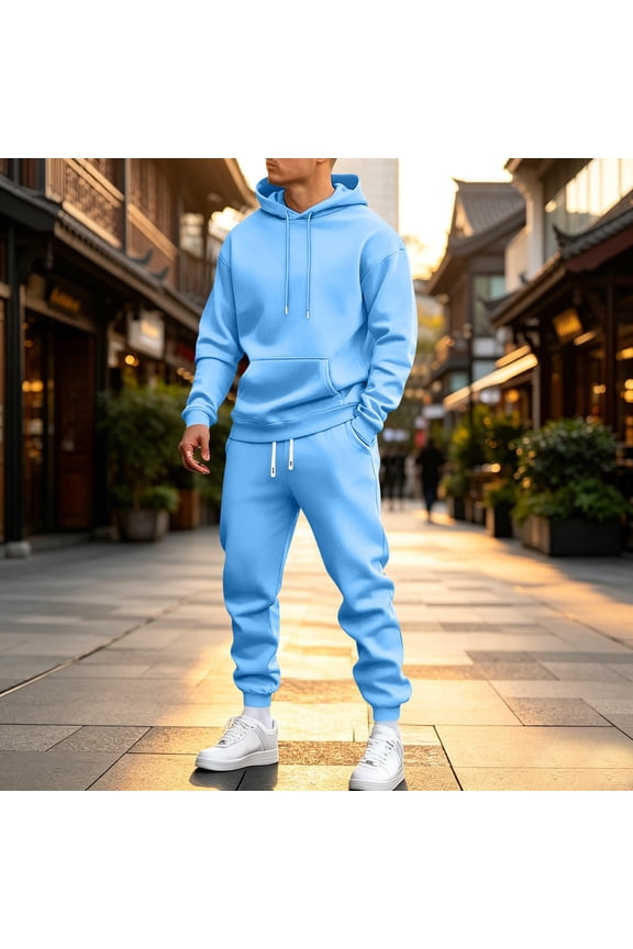 Mens Casual Knitted Pullover Sweater Long Sleeve Stand Collar Vintage Quarter Button Sweaters with Elbow Patches Blue L