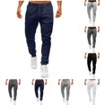 thumbnail image 1 of Domuza Mens Drawstring Sweatpants with Pockets Athletic Jogger Pants Sweatpant Athletic Running Trousers Navy M, 1 of 4