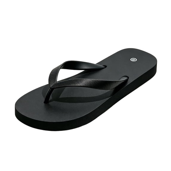 Domuza Mens Flip Flops EVA Thong Sandals Lightweight Soft Summer Beach Shower Pool Outdoor Slippers Black 12 (EU-49)