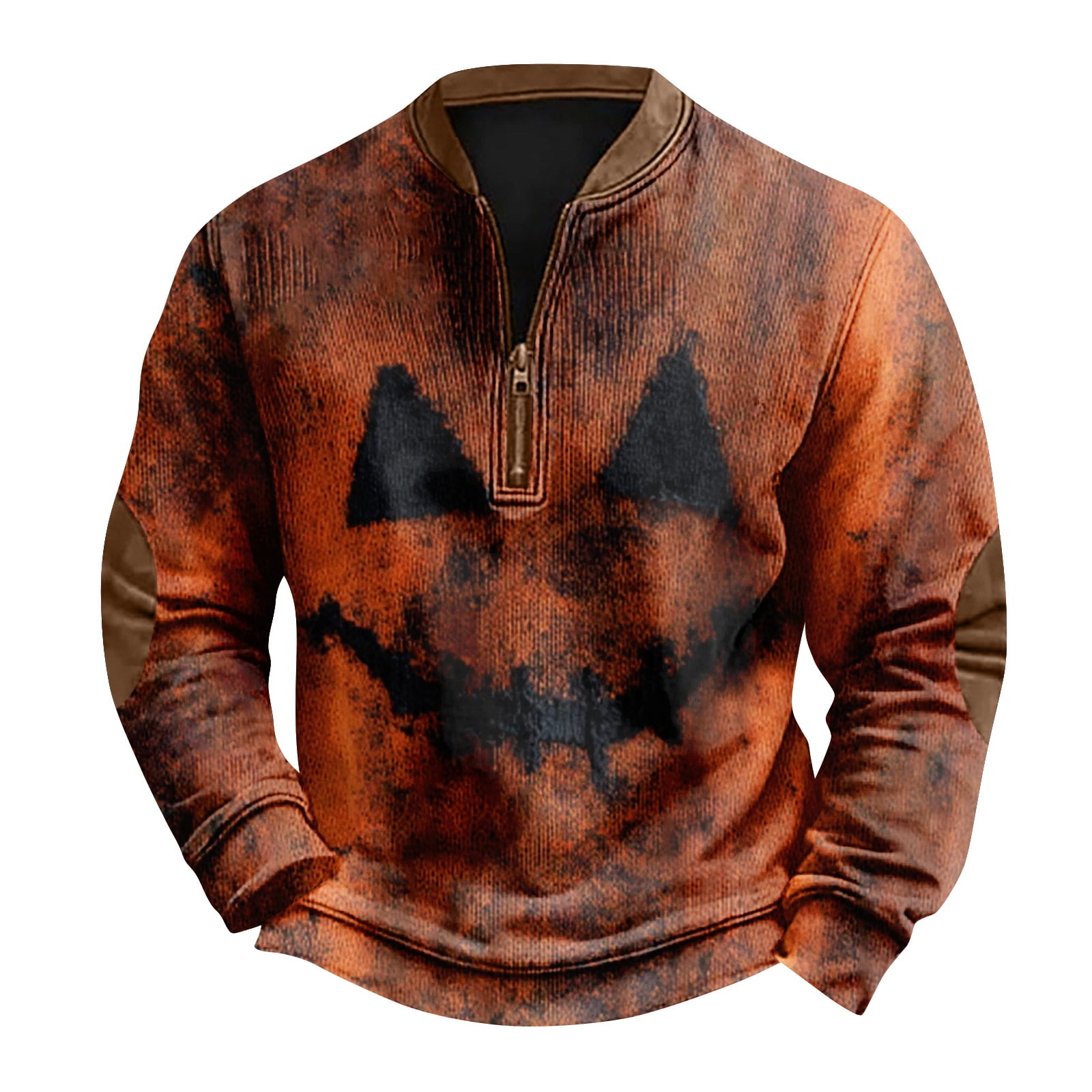 Domuza Mens Halloween Sweatshirt Ghost Pumpkin Novelty Horror Print ...