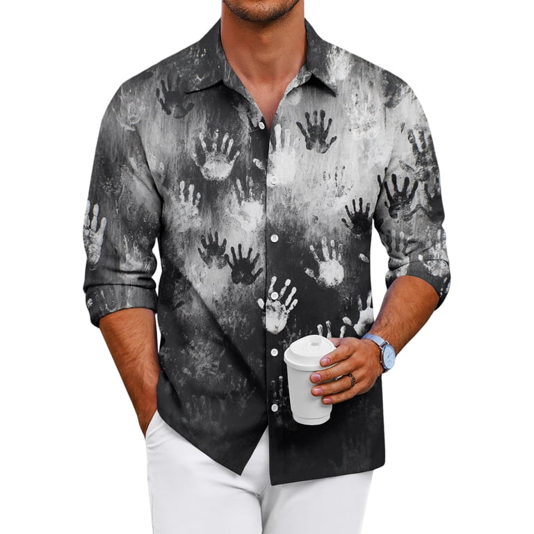 fun print mens dress shirts Amazon.com: ZYXTIM Men Patriotic Shirts America Flag Shirts for Men Long Sleeve Polo Shirt 4th of July Button Down Black Tactical Shirt Golf Outfit Men(B-Blue,Small) : Sports & Outdoors