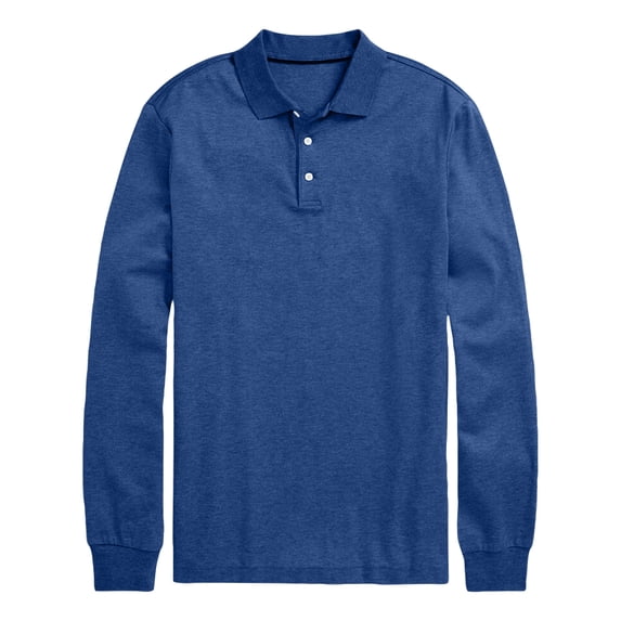 Domuza Mens Polo Shirts Casual Long Sleeve Golf Shirt Button Down Collared Tops Lightweight Plain Tees