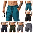 thumbnail image 1 of Domuza Mens Quick Dry Athletics Shorts Elastic Waist Drawstring Gym Workout Sports Shorts, Lightweight Running Shorts with Pockets Royal Blue M, 1 of 5