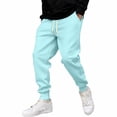 thumbnail image 1 of Domuza Mens Sweatpants Baggy Essentials Plain Drawstring Elastic Waist Joggers Athletic Pants with Pockets Travel Outdoor, 1 of 7
